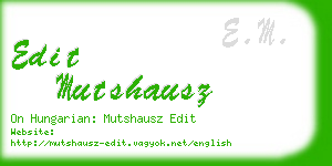 edit mutshausz business card